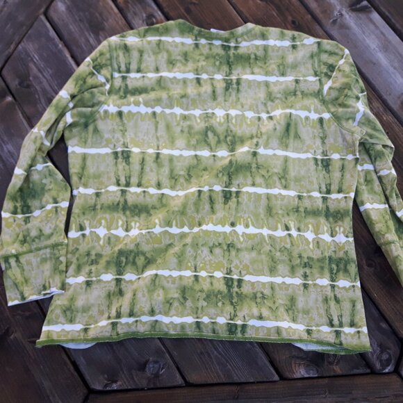 Columbia shibori tie dye Green LS 1X - Picture 3 of 3